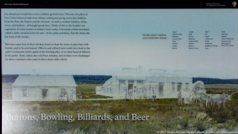 Panel titled “Buttons, Bowling, Billiards, and Beer” includes a historical image and explanatory text.