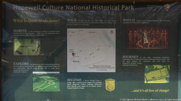 A dark visitor panel displays activity headings, a site map, and small photographs.